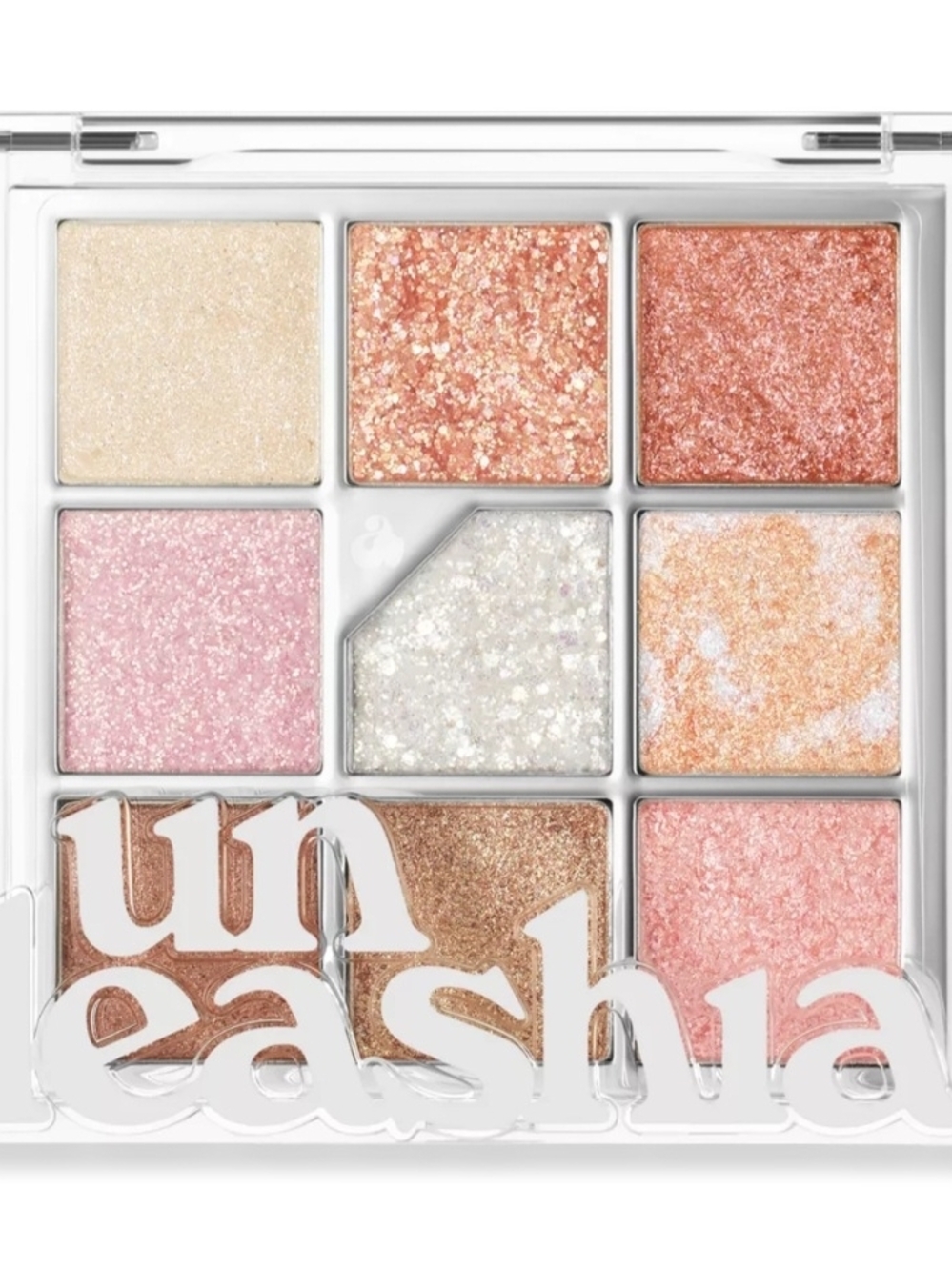 UNLESHIA ~ Shimmery Neutral & Pink Glitter Eyeshadow Palette - Unbranded